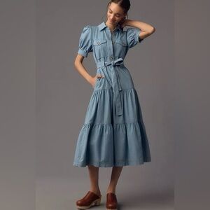 Elan Light Blue Midi Dress